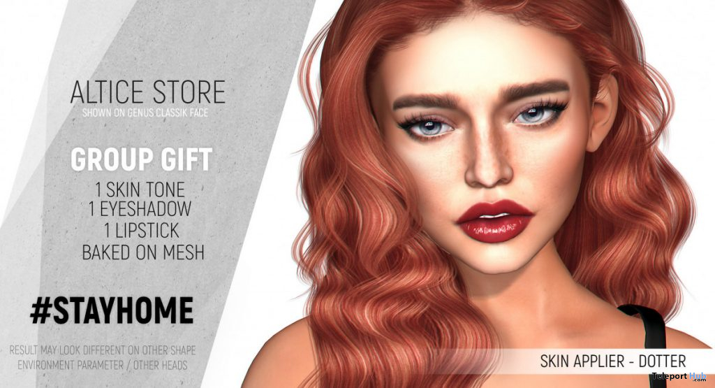 Dotter Skin For Genus Mesh Head & Makeup April 2020 Group Gift by ALTICE STORE - Teleport Hub - teleporthub.com