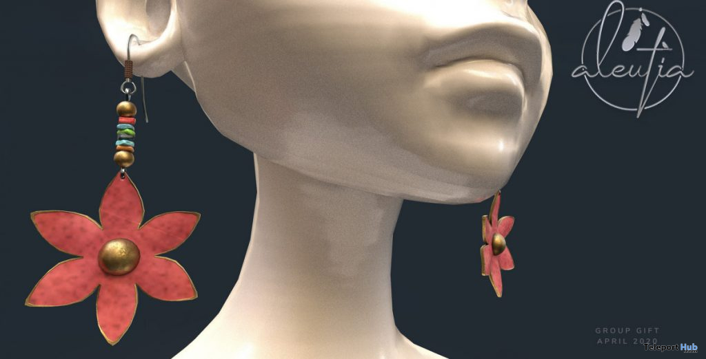 Spring Earrings April 2020 Group Gift by [Aleutia] - Teleport Hub - teleporthub.com