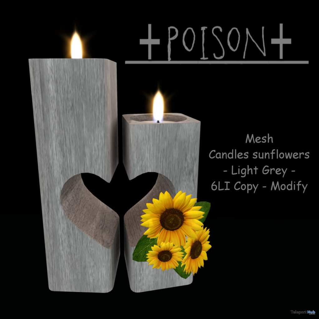 Candles Sunflowers April 2020 Group Gift by +Poison+ - Teleport Hub - teleporthub.com