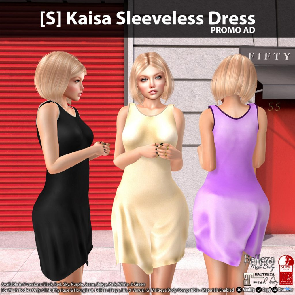 New Release: [S] Kaisa Sleeveless Dress by [satus Inc] - Teleport Hub - teleporthub.com