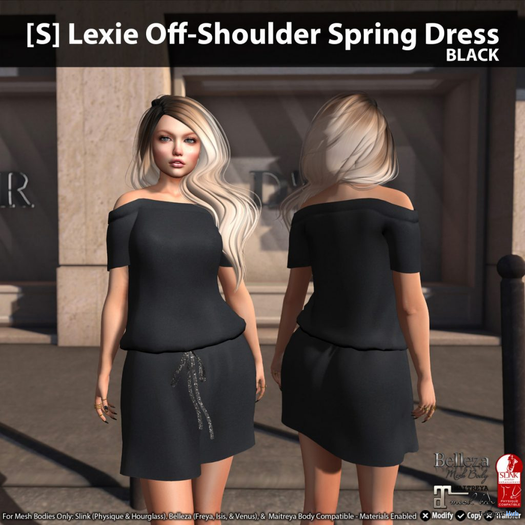 New Release: [S] Lexie Off-Shoulder Spring Dress by [satus Inc] - Teleport Hub - teleporthub.com