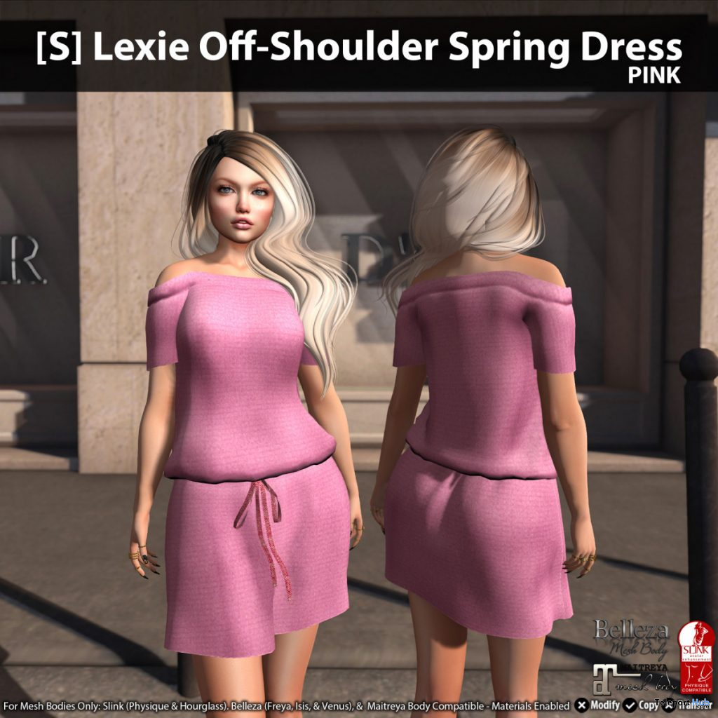 New Release: [S] Lexie Off-Shoulder Spring Dress by [satus Inc] - Teleport Hub - teleporthub.com