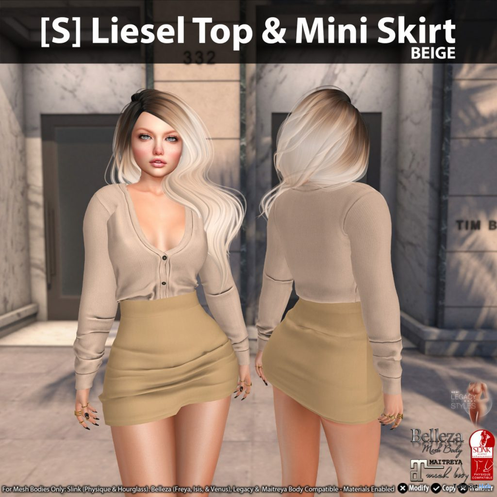 New Release: [S] Liesel Top & Mini Skirt by [satus Inc] - Teleport Hub - teleporthub.com