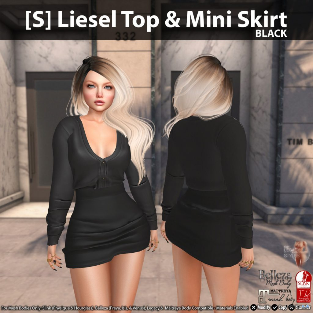 New Release: [S] Liesel Top & Mini Skirt by [satus Inc] - Teleport Hub - teleporthub.com