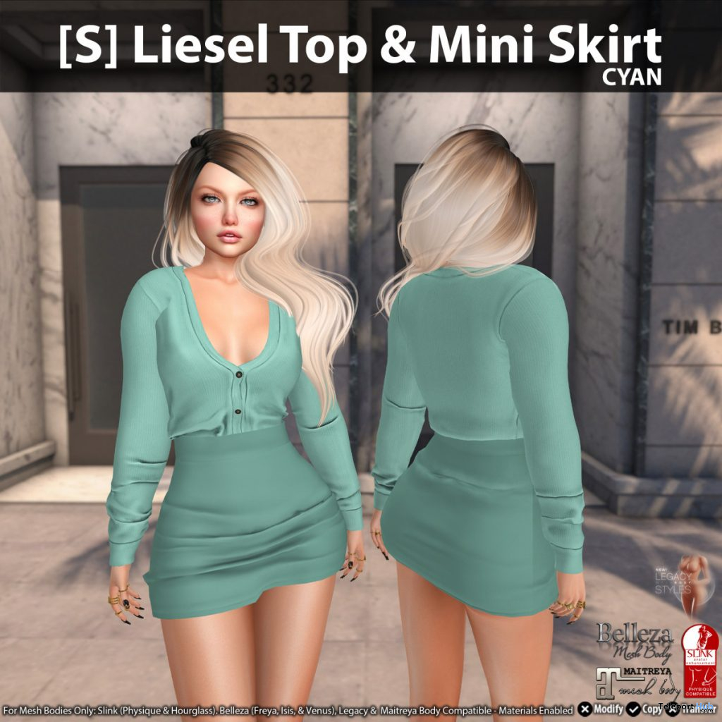 New Release: [S] Liesel Top & Mini Skirt by [satus Inc] - Teleport Hub - teleporthub.com
