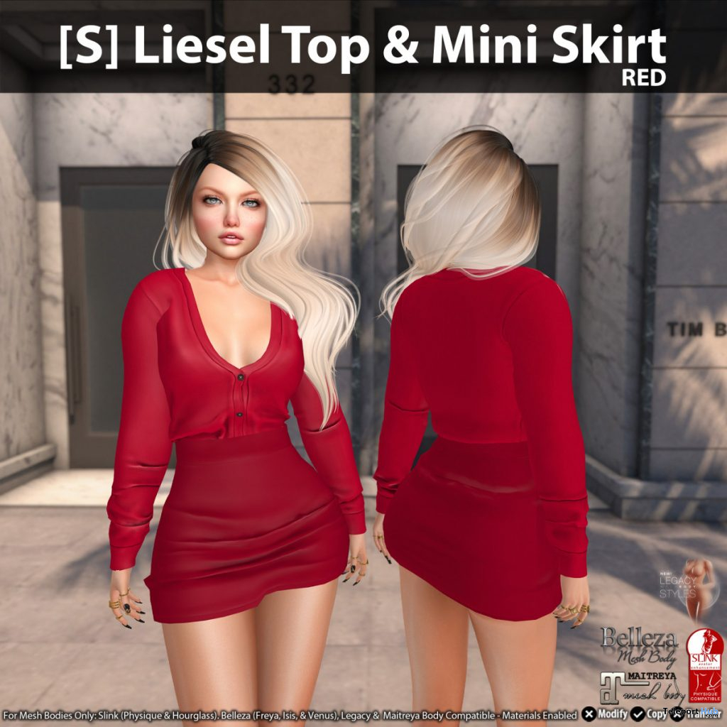 New Release: [S] Liesel Top & Mini Skirt by [satus Inc] - Teleport Hub - teleporthub.com