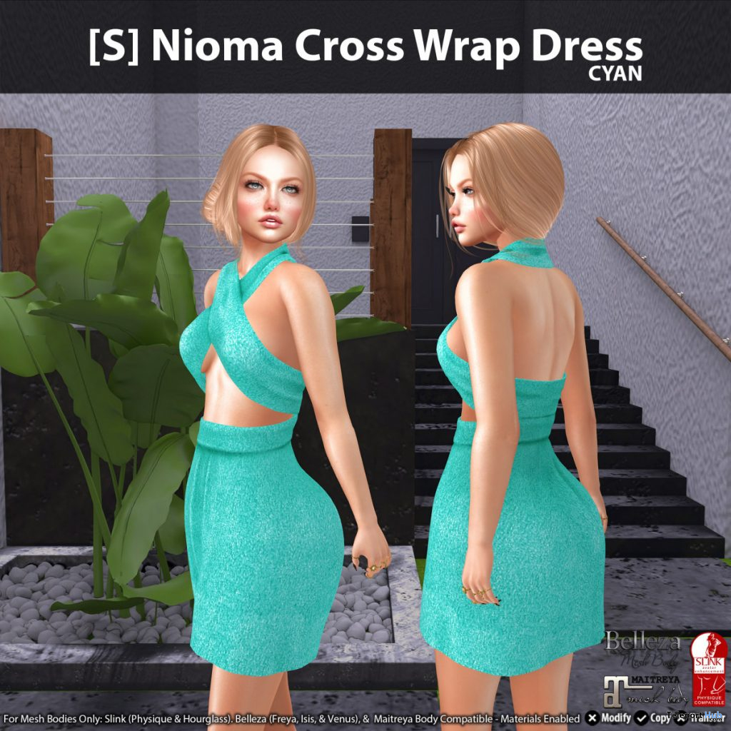 New Release: [S] Nioma Cross Wrap Dress by [satus Inc] - Teleport Hub - teleporthub.com