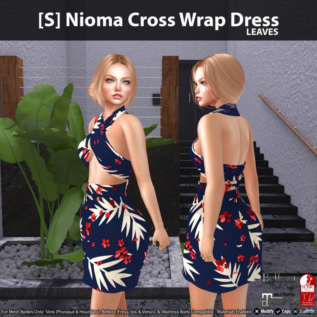 New Release: [S] Nioma Cross Wrap Dress by [satus Inc] - Teleport Hub - teleporthub.com