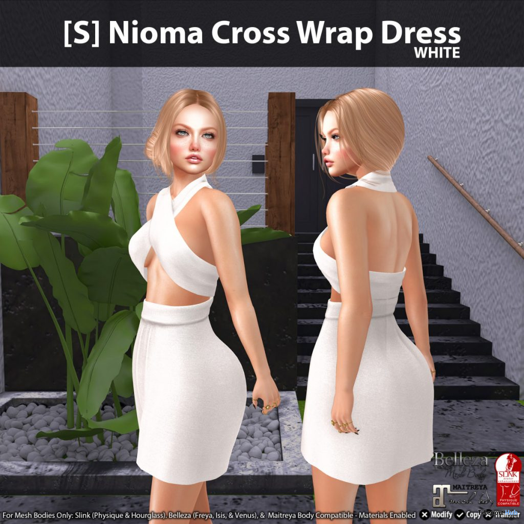 New Release: [S] Nioma Cross Wrap Dress by [satus Inc] - Teleport Hub - teleporthub.com