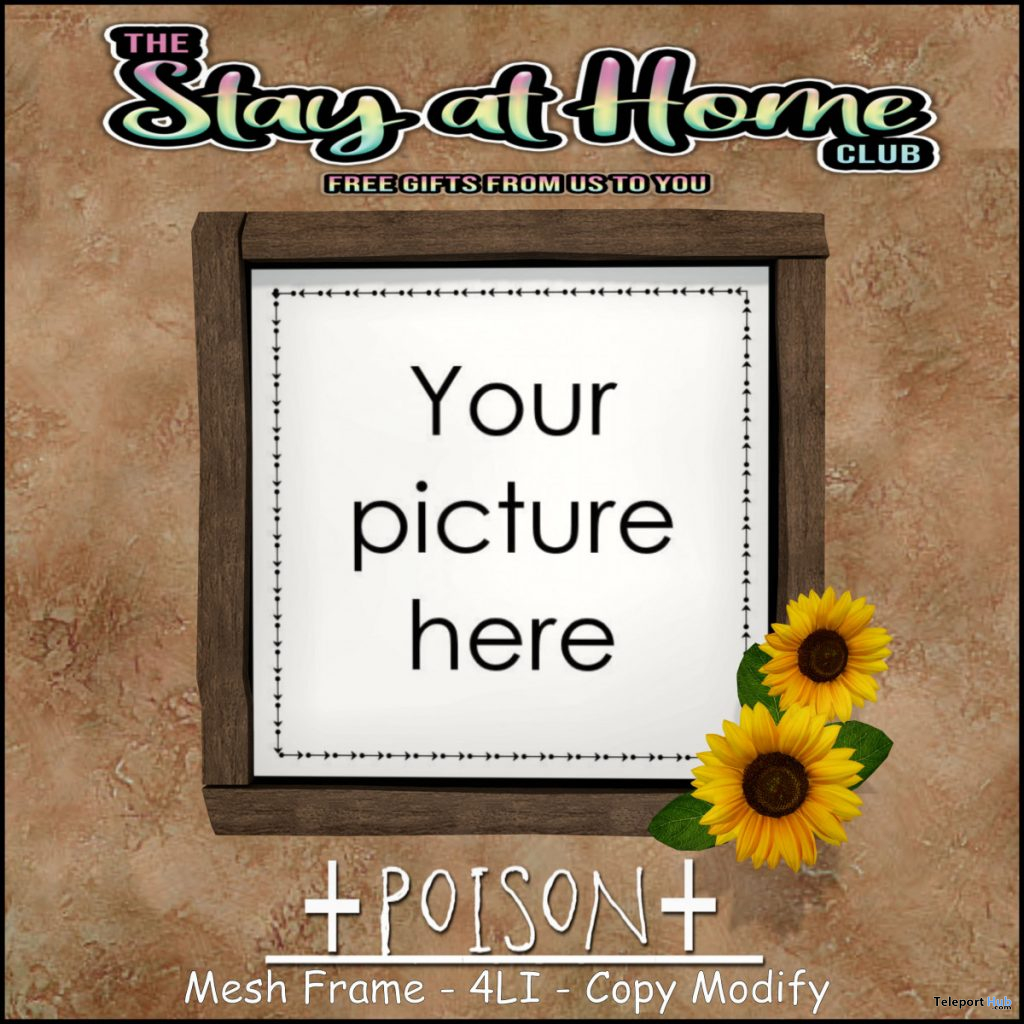 Sunflowers Frame April 2020 Gift by +Poison+ - Teleport Hub - teleporthub.com