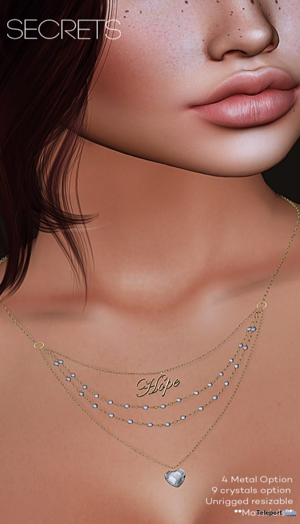 Hope Necklace April 2020 Gift by SECRETS - Teleport Hub - teleporthub.com