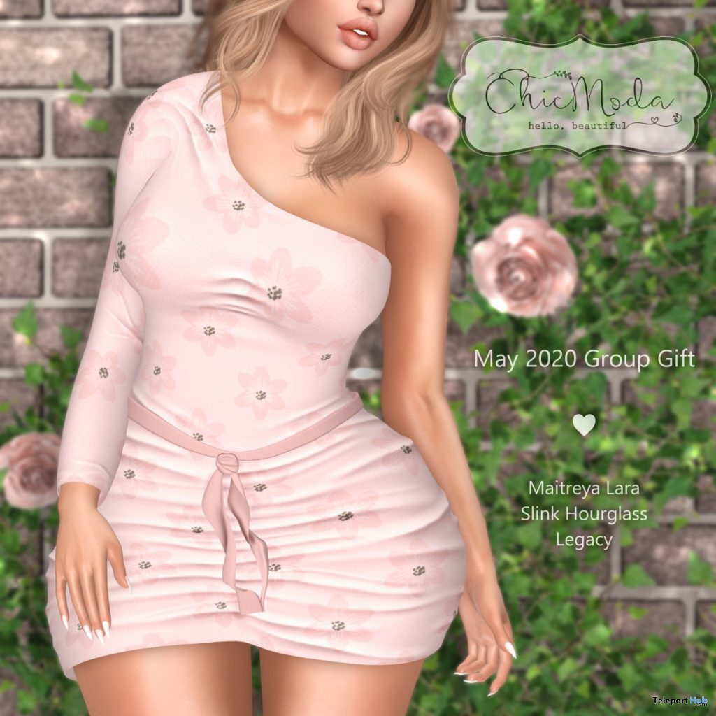 One Shoulder Mini Dress May 2020 Group Gift by ChicModa - Teleport Hub - teleporthub.com