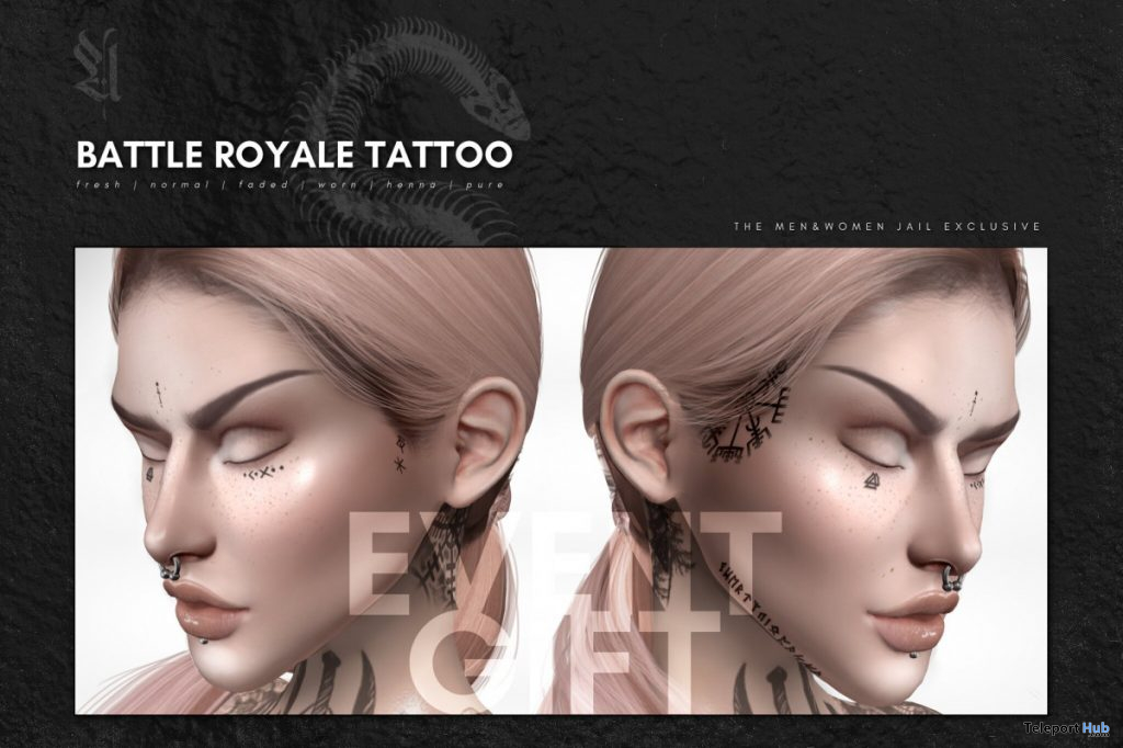 Battle Royale Tattoo Men & Women Jail Event May 2020 Gift by APOTHIC - Teleport Hub - teleporthub.com