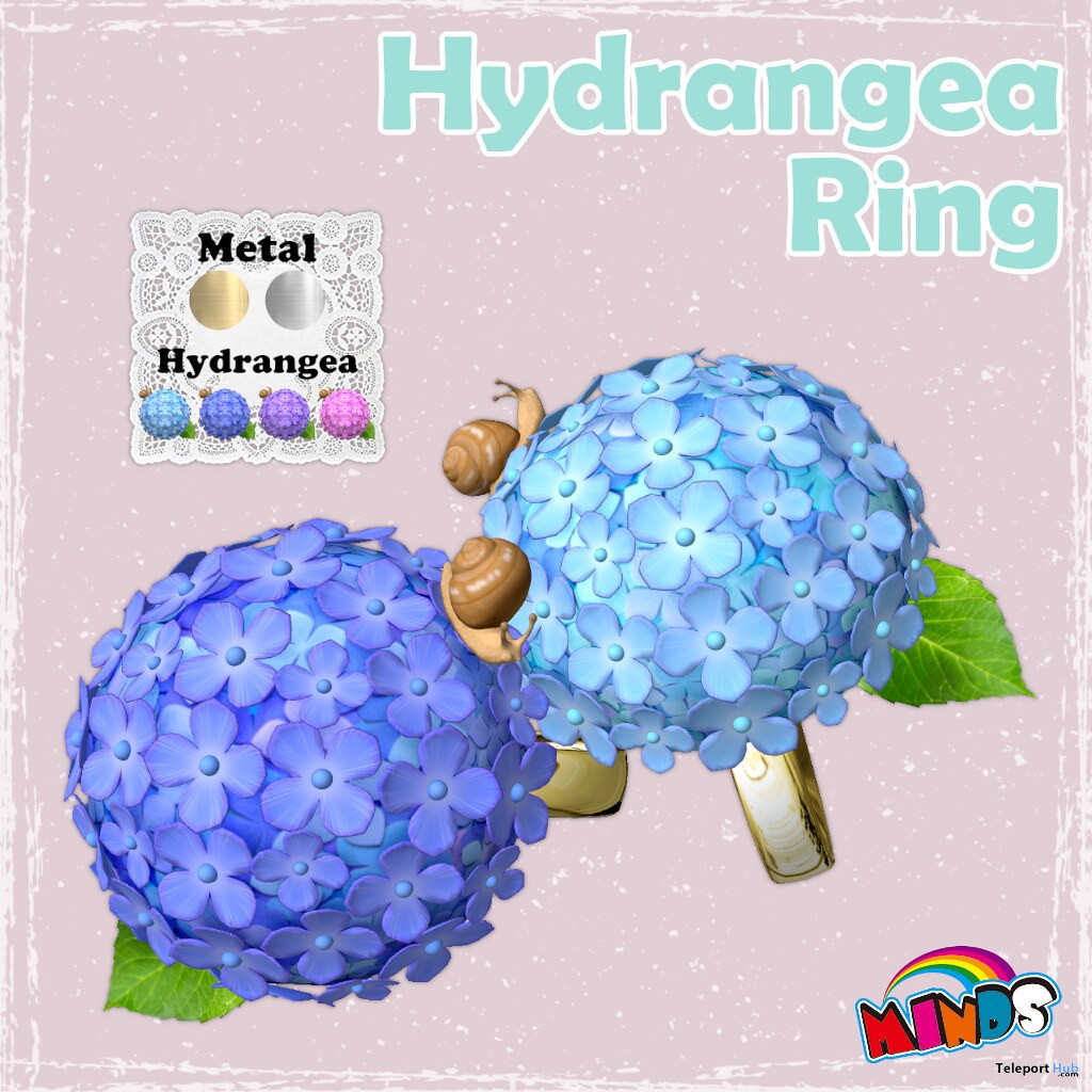 Hydrangea Ring May 2020 Group Gift by MINDS @ SaNaRae Event - Teleport Hub - teleporthub.com