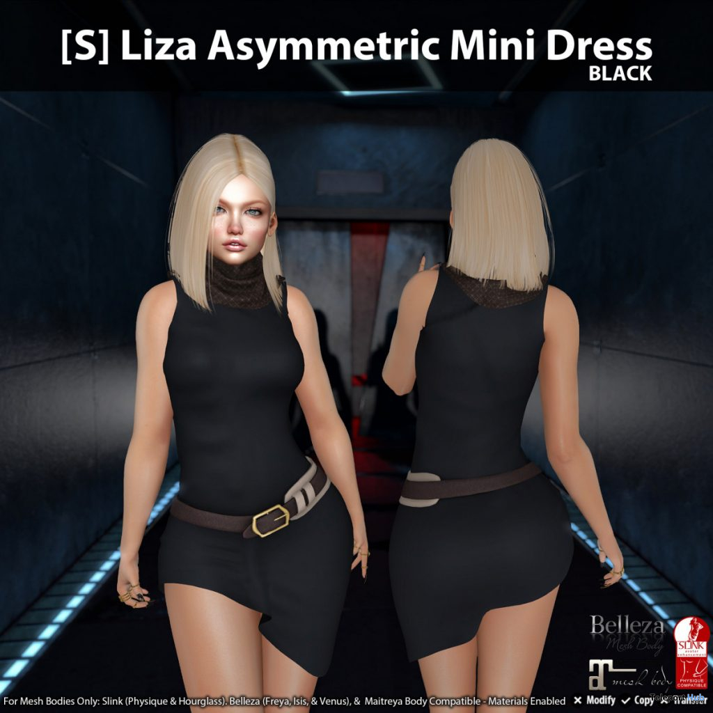 New Release: [S] Liza Asymmetric Mini Dress by [satus Inc] - Teleport Hub - teleporthub.com