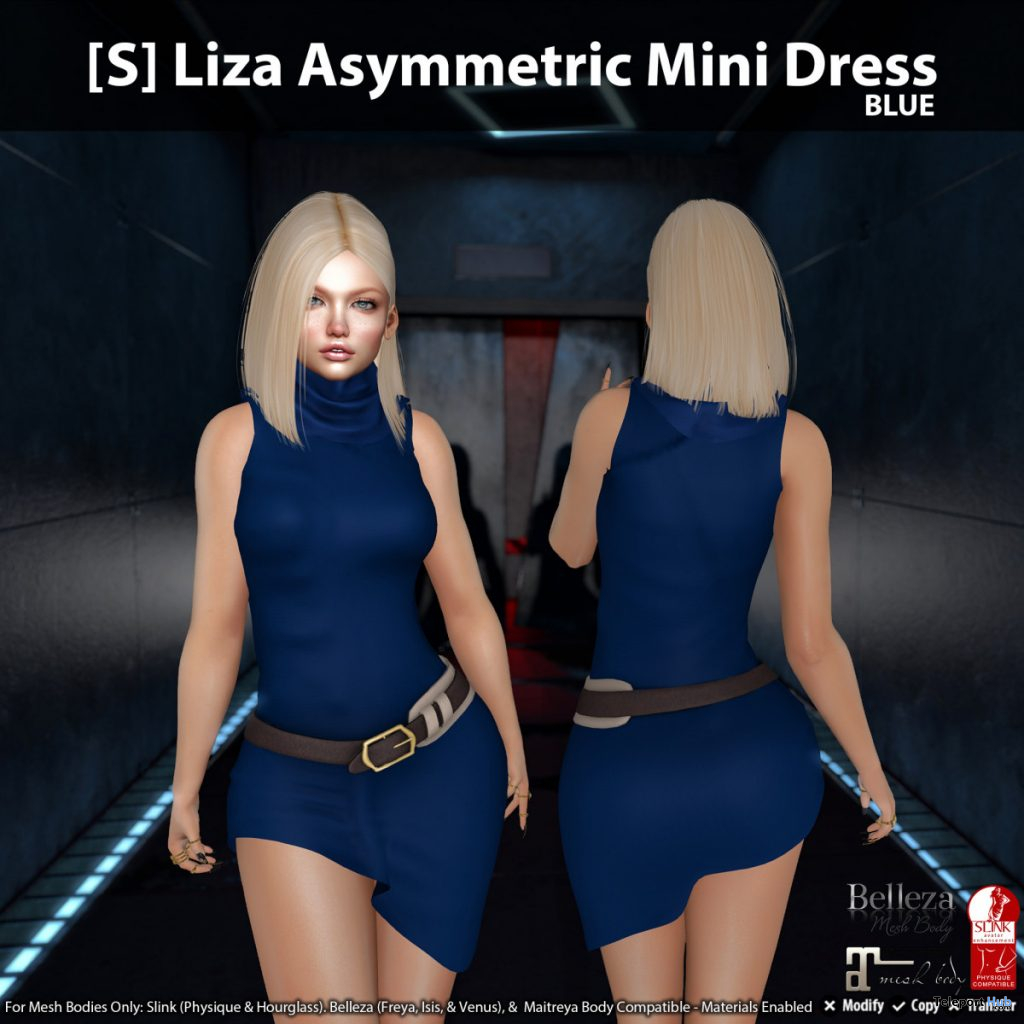New Release: [S] Liza Asymmetric Mini Dress by [satus Inc] - Teleport Hub - teleporthub.com