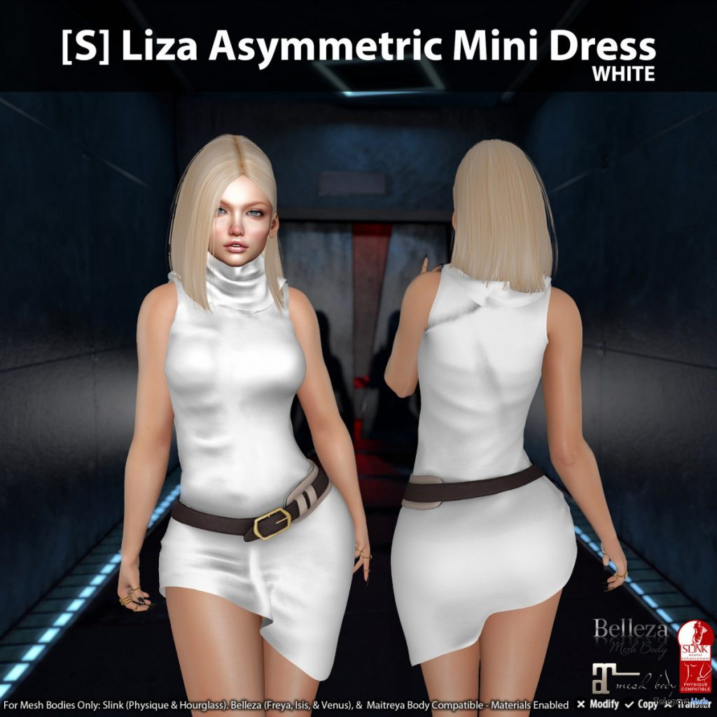 New Release: [S] Liza Asymmetric Mini Dress by [satus Inc] - Teleport Hub - teleporthub.com