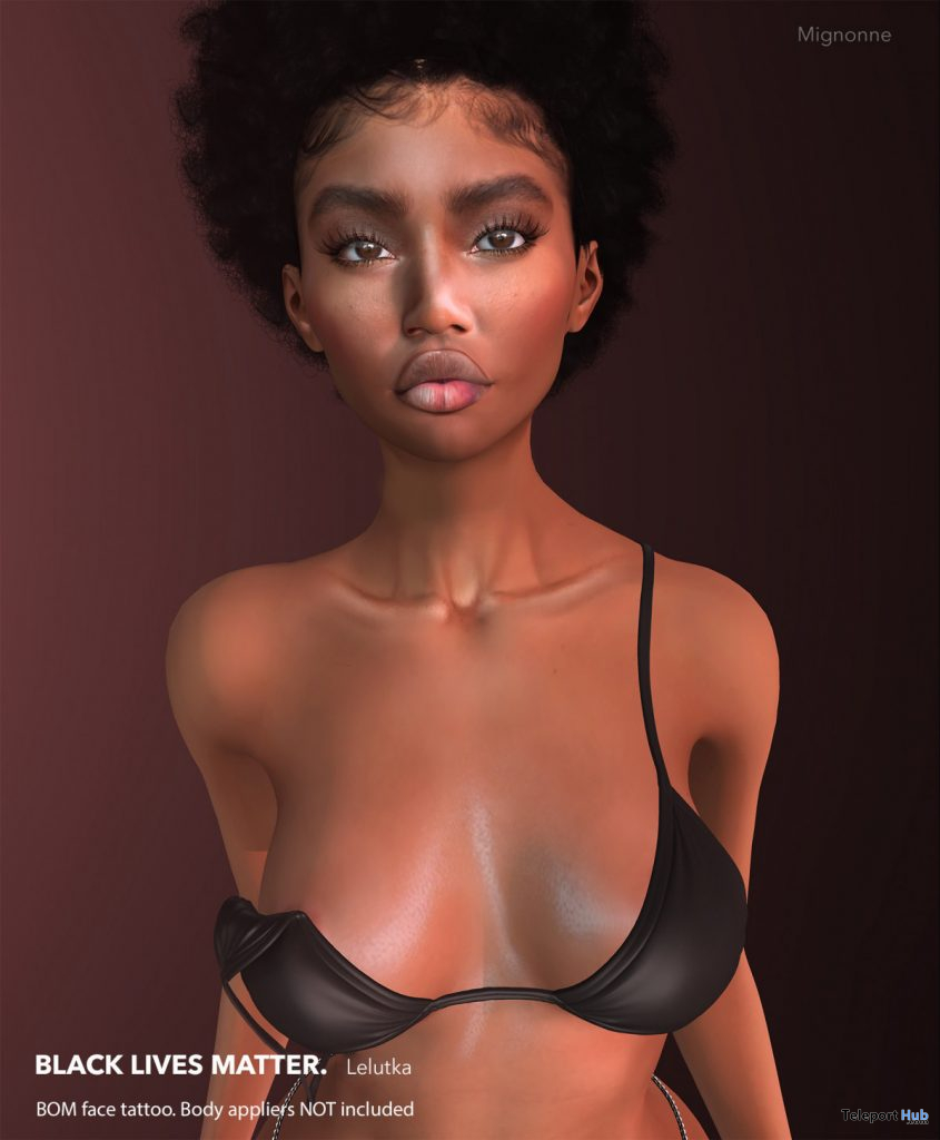 Black Lives Matter Skin & Shape June 2020 Group Gift by Mignonne - Teleport Hub - teleporthub.com