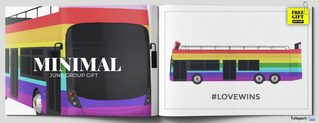 Love Wins Bus Prop June 2020 Group Gift by MINIMAL - Teleport Hub - teleporthub.com