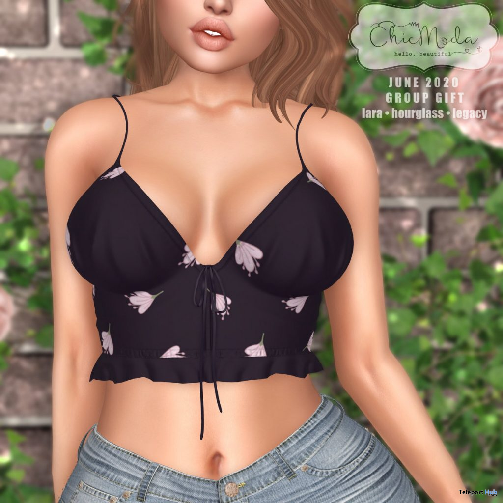 Blossom Top June 2020 Group Gift by ChicModa - Teleport Hub - teleporthub.com