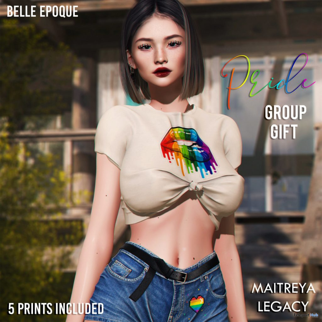 Pride Top June 2020 Group Gift by Belle Epoque - Teleport Hub - teleporthub.com