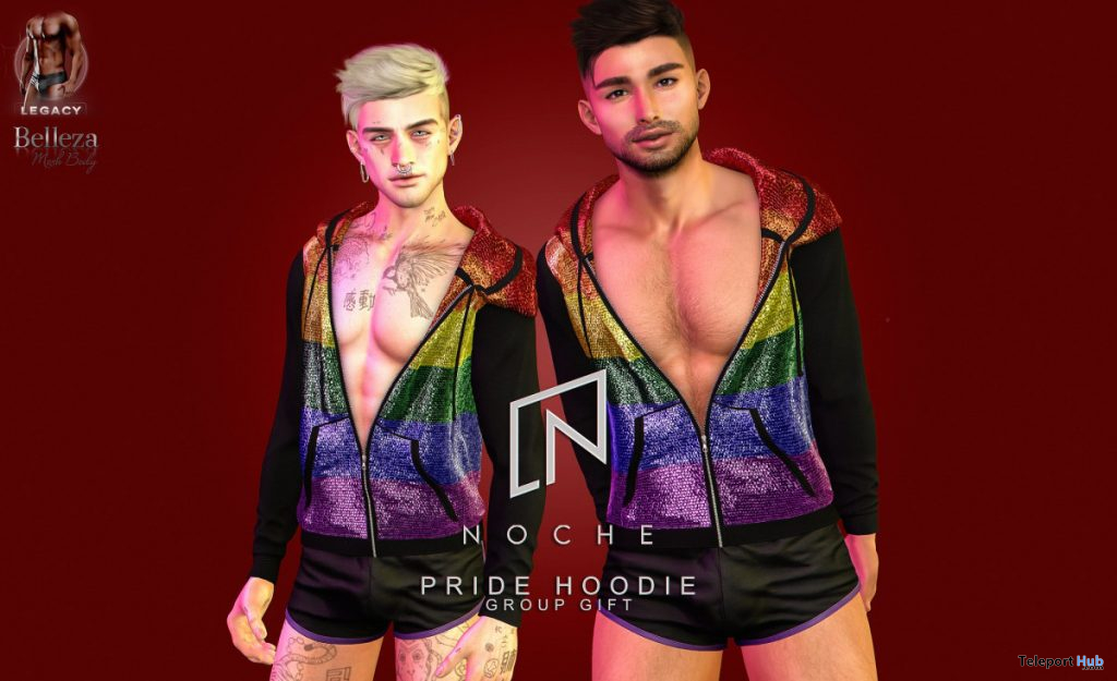 Pride Hoodie July 2020 Group Gift by Noche - Teleport Hub - teleporthub.com
