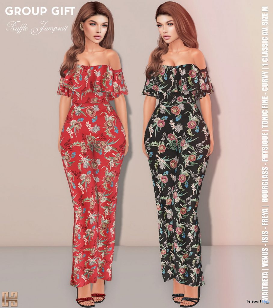 Ruffled Jumpsuit July 2020 Group Gift by Hilly Haalan - Teleport Hub - teleporthub.com