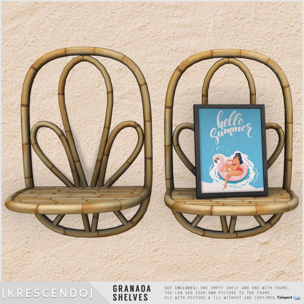 Granada Shelves July 2020 Subscriber Gift by [Krescendo] - Teleport Hub - teleporthub.com