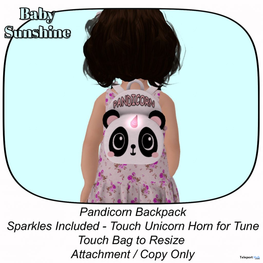 PandiCorn Backpack July 2020 Group Gift by Baby Sunshine - Teleport Hub - teleporthub.com