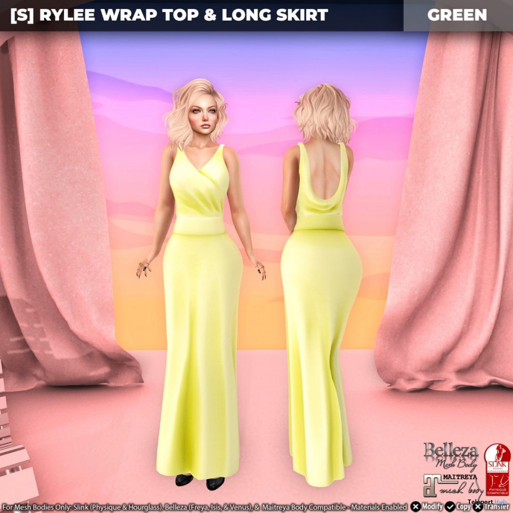 New Release: [S] Rylee Wrap Top & Long Skirt by [satus Inc] - Teleport Hub - teleporthub.com
