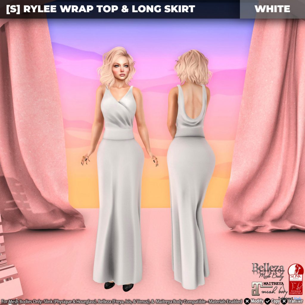 New Release: [S] Rylee Wrap Top & Long Skirt by [satus Inc] - Teleport Hub - teleporthub.com