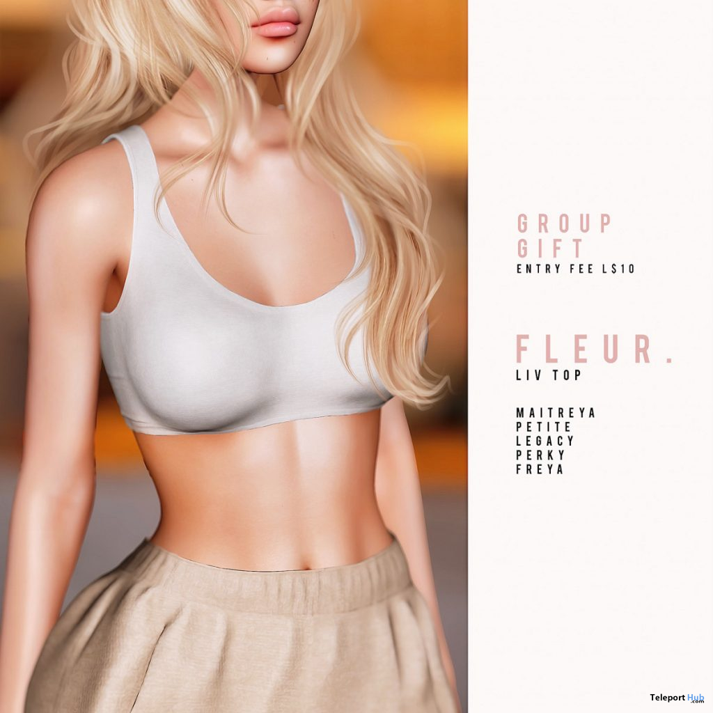 Liv Top Fatpack August 2020 Group Gift by fleur - Teleport Hub - teleporthub.com