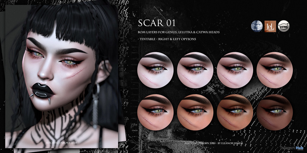 Scar 01 Applier August 2020 Group Gift by Suicidal Unborn - Teleport Hub - teleporthub.com