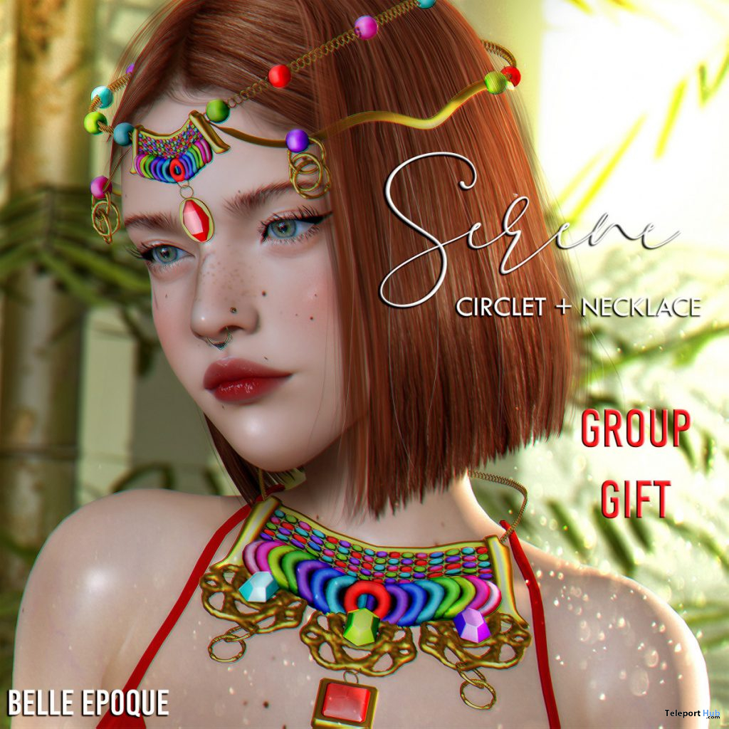 Serene Circlet & Necklace August 2020 Group Gift by Belle Epoque - Teleport Hub - teleporthub.com