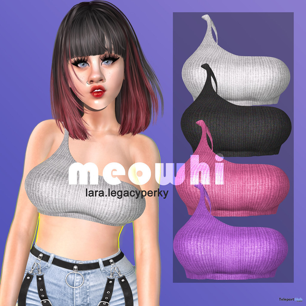 One Shoulder Top August 2020 Group Gift by [meowhi] - Teleport Hub - teleporthub.com