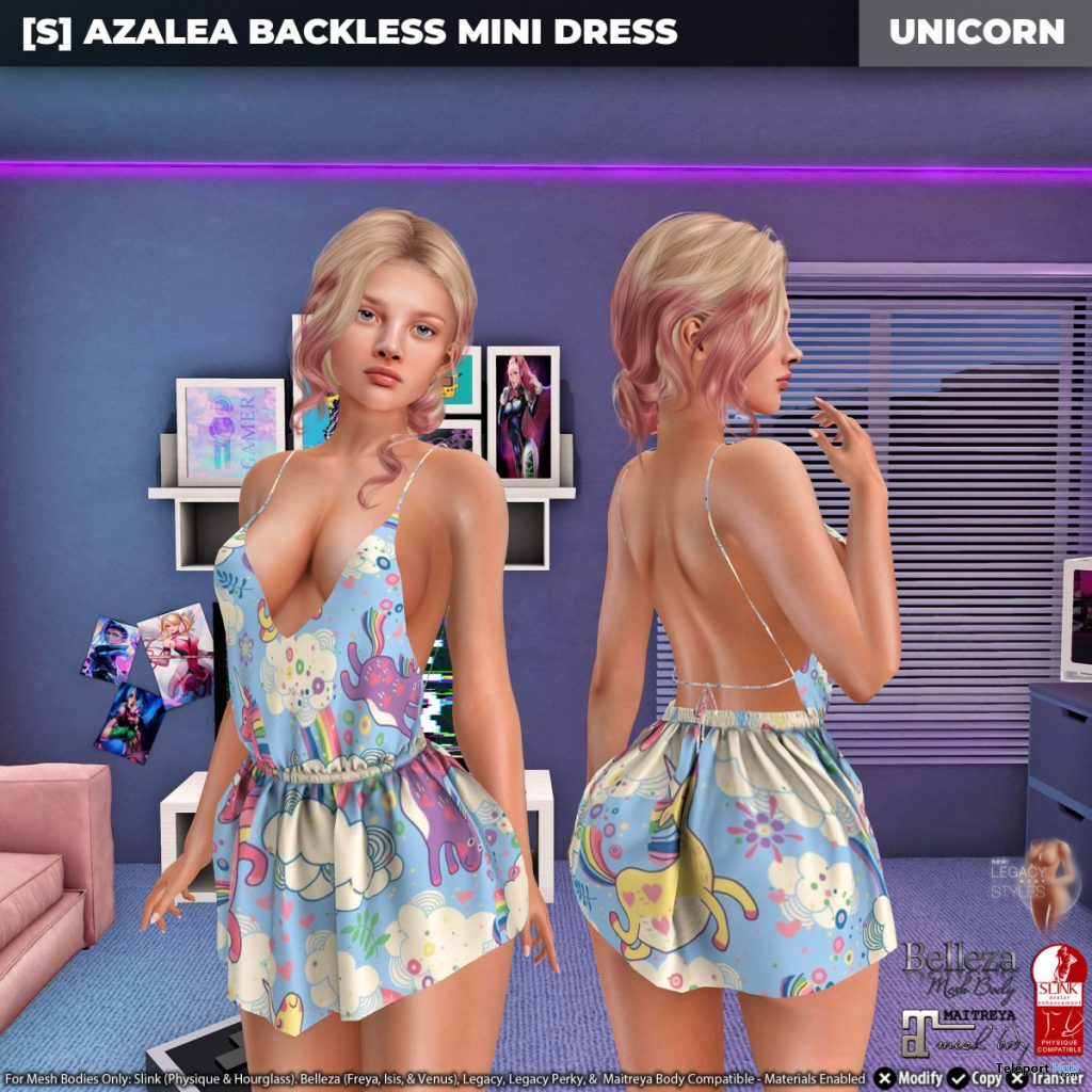 New Release: [S] Azalea Backless Mini Dress by [satus Inc] - Teleport Hub - teleporthub.com