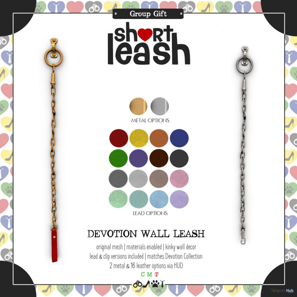 Devotion Wall Leash August 2020 Group Gift by Short Leash - Teleport Hub - teleporthub.com