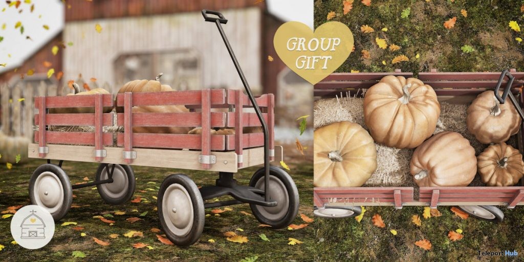 Pumpkin Patch Wagon September 2020 Group Gift by hive - Teleport Hub - teleporthub.com