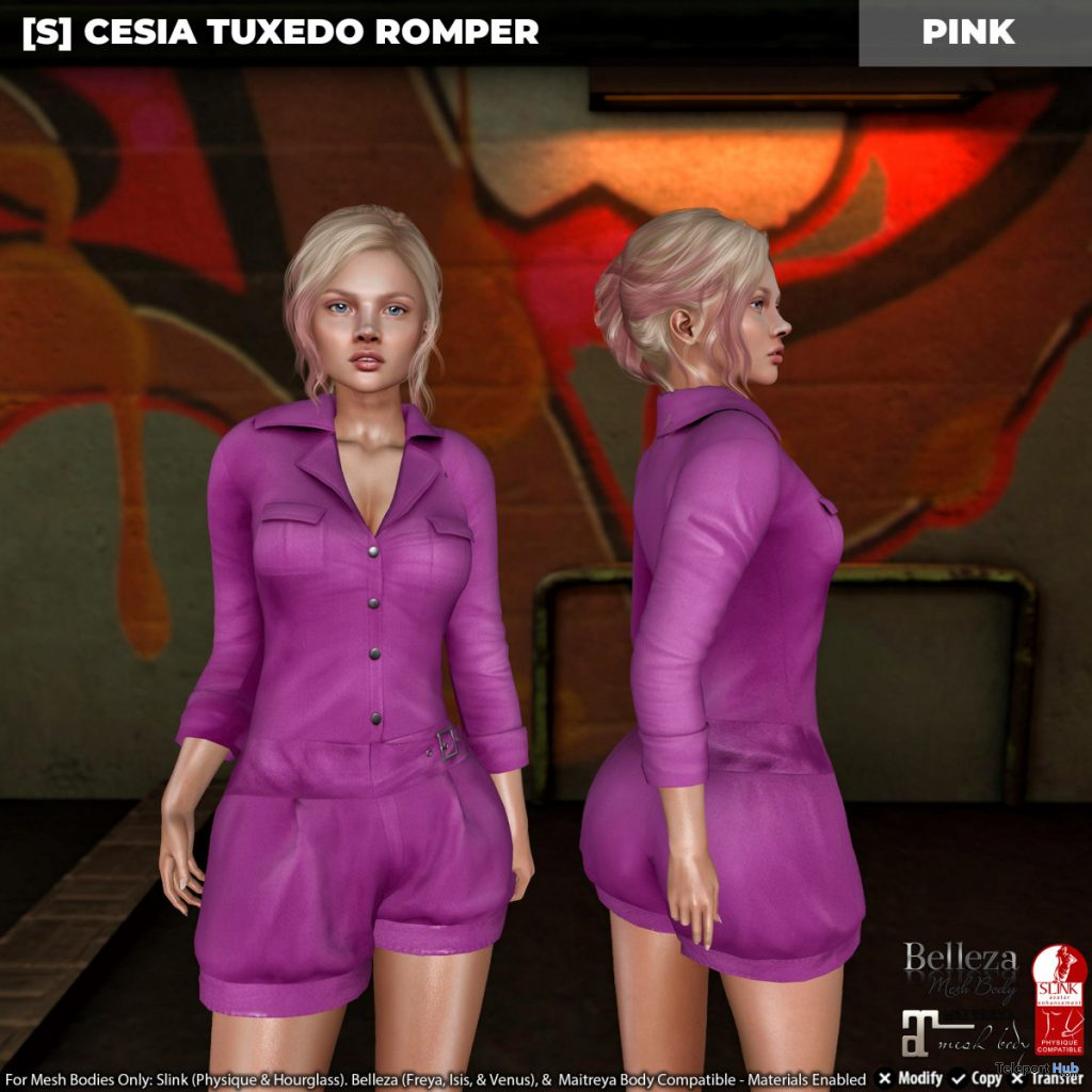 New Release: [S] Cesia Tuxedo Romper by [satus Inc] - Teleport Hub - teleporthub.com