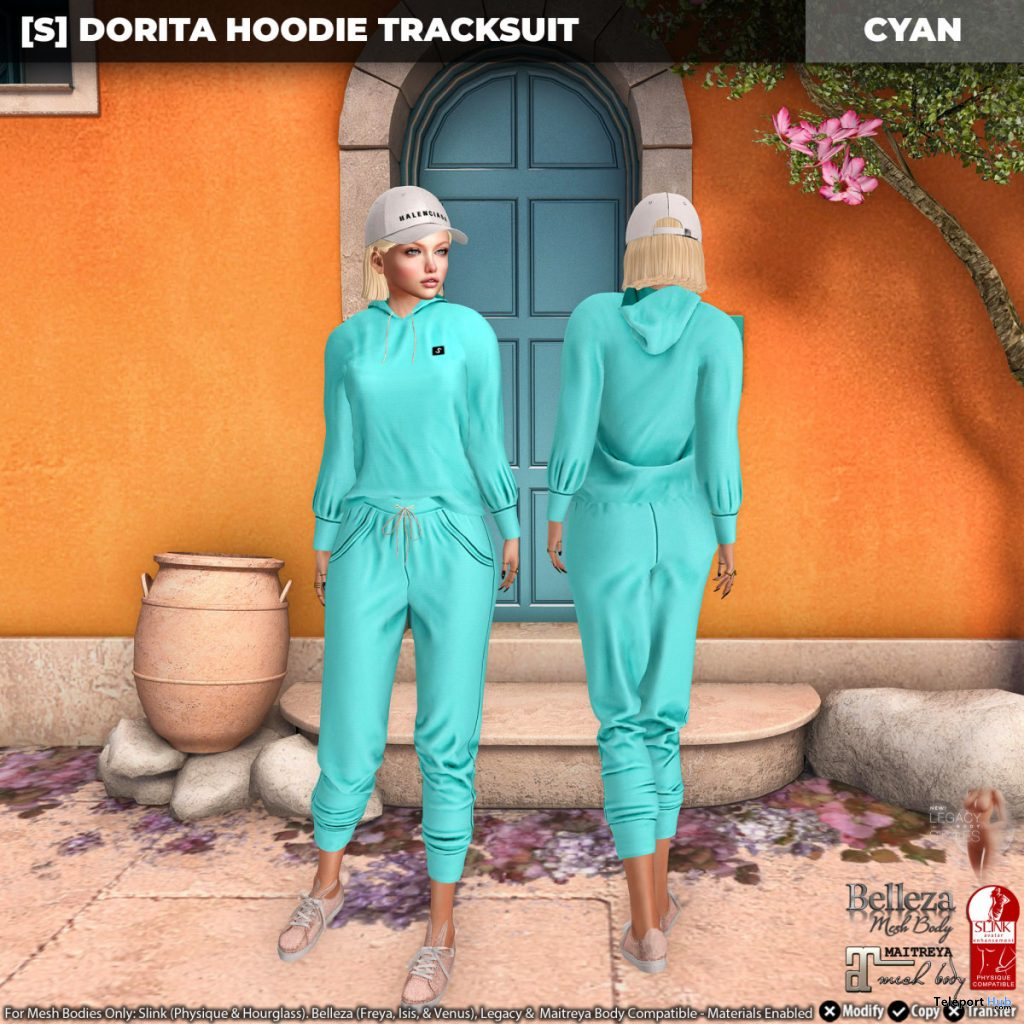 New Release: [S] Dorita Hoodie Tracksuit by [satus Inc] - Teleport Hub - teleporthub.com
