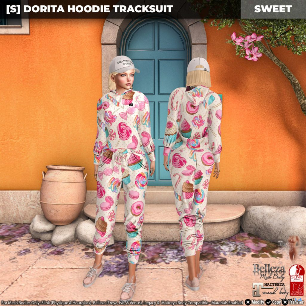 New Release: [S] Dorita Hoodie Tracksuit by [satus Inc] - Teleport Hub - teleporthub.com