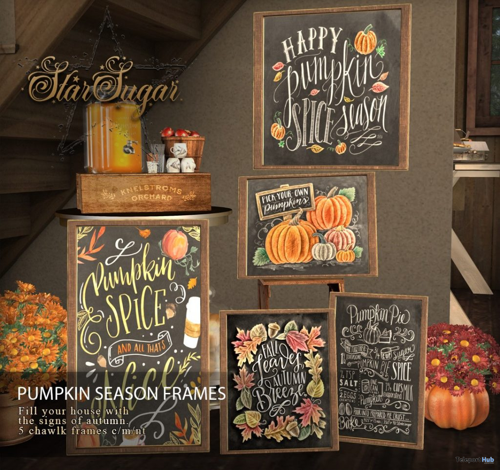 Pumpkin Season Frames September 2020 Group Gift by Star Sugar - Teleport Hub - teleporthub.com
