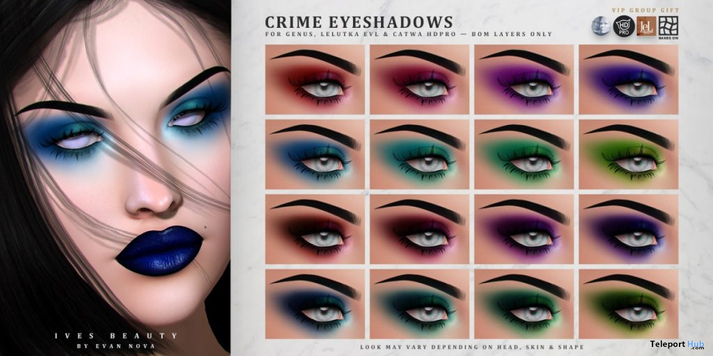 Crime Eyeshadows October 2020 Group Gift by IVES Beauty - Teleport Hub - teleporthub.com