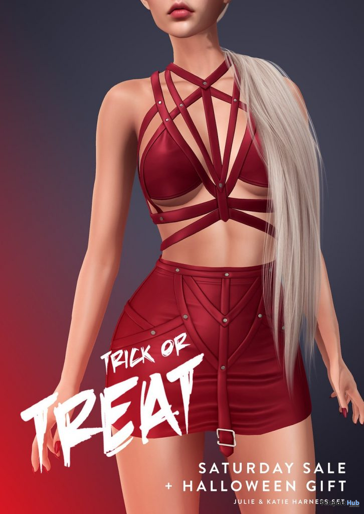 Julie Leather Harness & Katie Skirt Halloween 2020 Group Gift by ISON - Teleport Hub - teleporthub.com