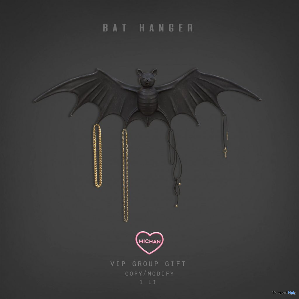 Bat Hanger October 2020 Group Gift by MICHAN - Teleport Hub - teleporthub.com