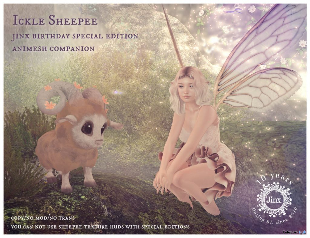 Ickle Sheepee Animesh Companion 10th Anniversary October 2020 Group Gift by Jinx - Teleport Hub - teleporthub.com