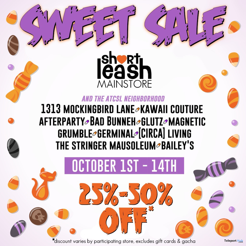 Sweet Sale @ Short Leash Mainstore & The ATCSL Neighborhood October 2020 - Teleport Hub - teleporthub.com