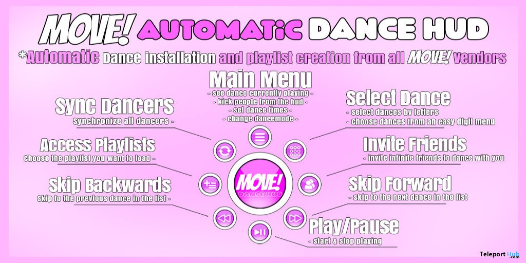 New Release: Automatic Dance HUD by MOVE! Animations Cologne - Teleport Hub - teleporthub.com