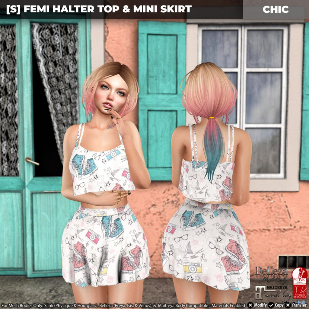New Release: [S] Femi Halter Top & Mini Skirt by [satus Inc] - Teleport Hub - teleporthub.com