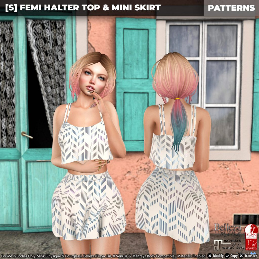 New Release: [S] Femi Halter Top & Mini Skirt by [satus Inc] - Teleport Hub - teleporthub.com